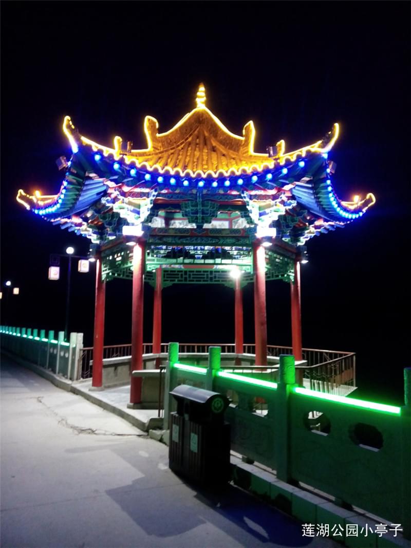 青海西宁莲湖公园小亭子